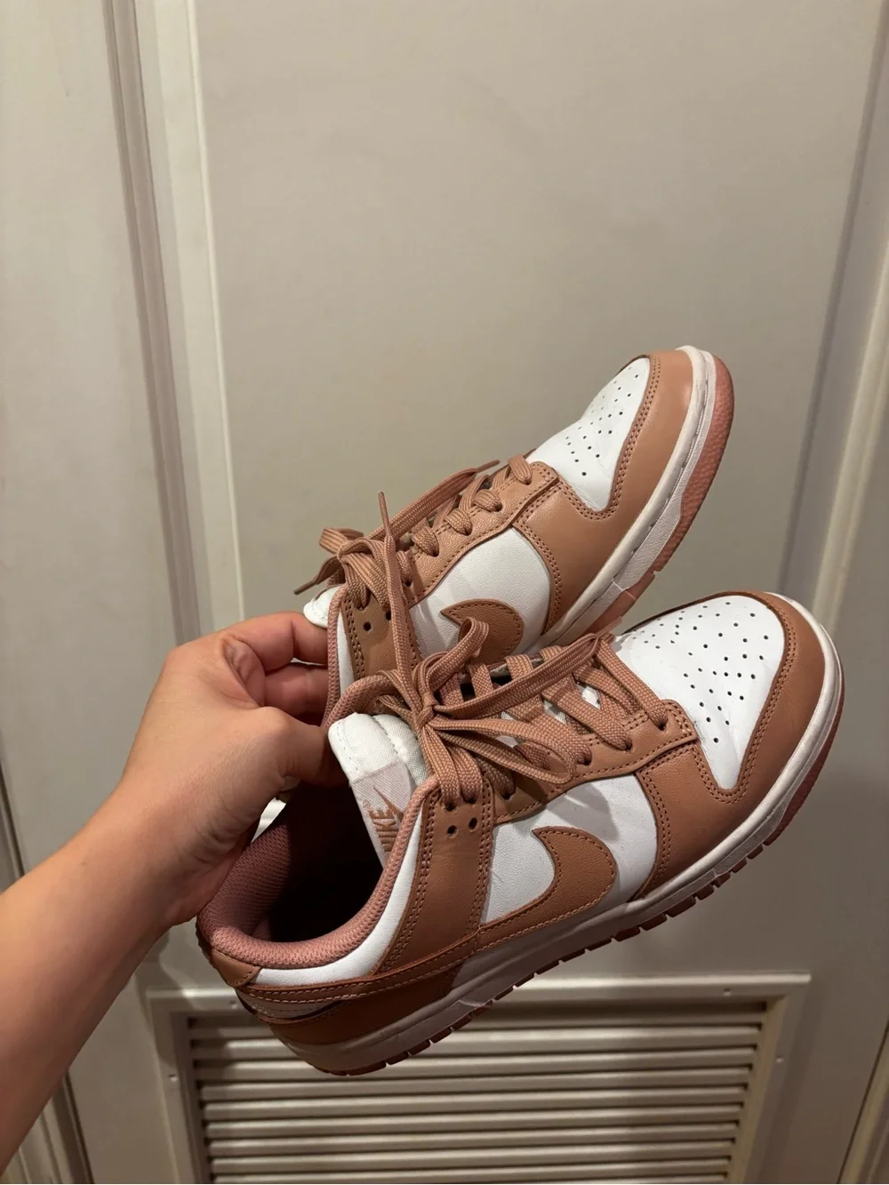 Nike Women’s Low-Top Sneakers in White and Tan